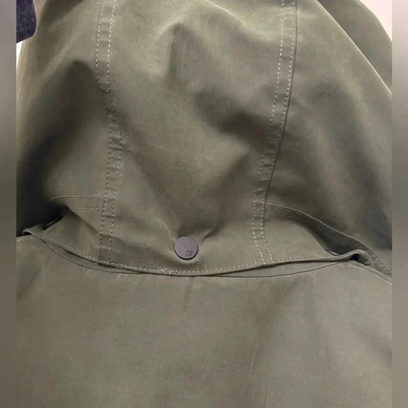 Vintage Forest Green Scotch & Soda Parka Jacket Removable Hood Hidden Buttons - Picture 9 of 12